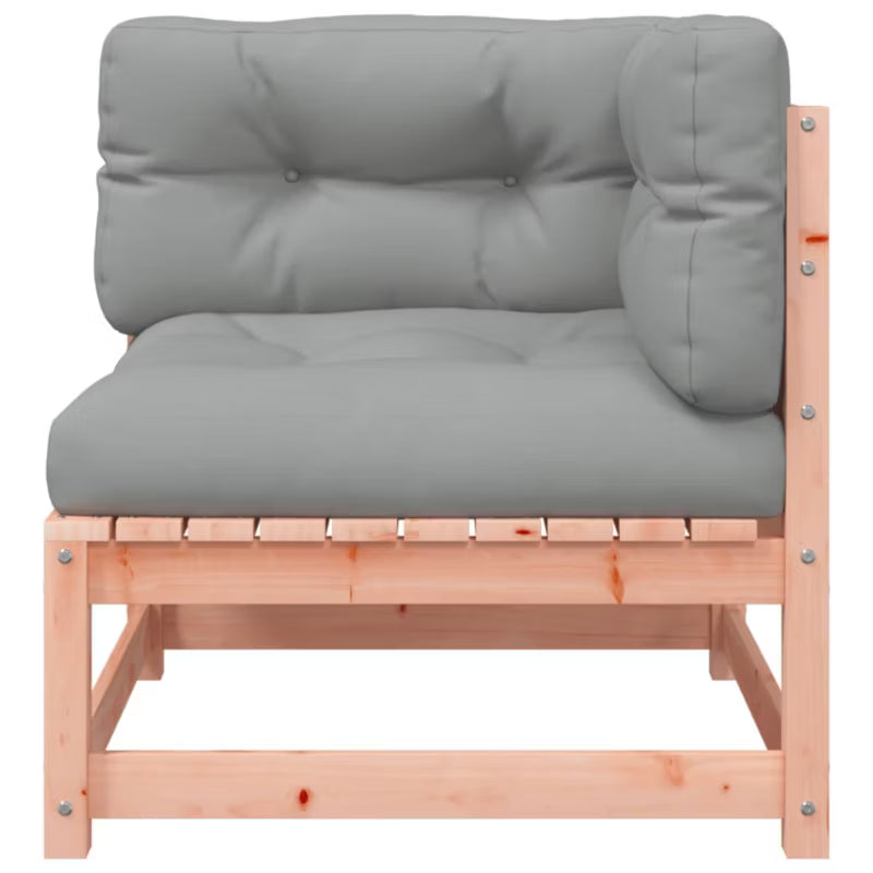 Havesofa 140x70 cm Træ med Hynder Grå