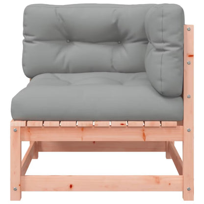 Havesofa 140x70 cm Træ med Hynder Grå