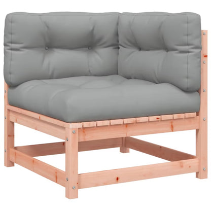 Havesofa 140x70 cm Træ med Hynder Grå