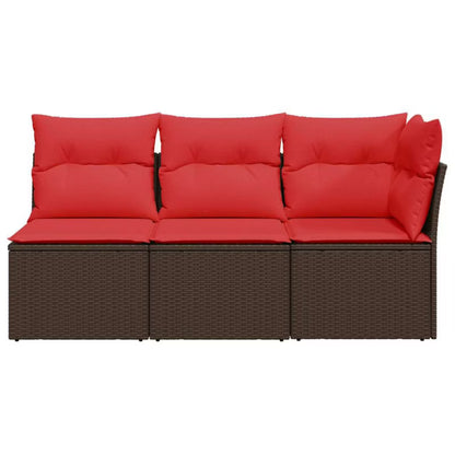 Havesofa 172x62 cm Brun Polykeg med Hynder WM-366241