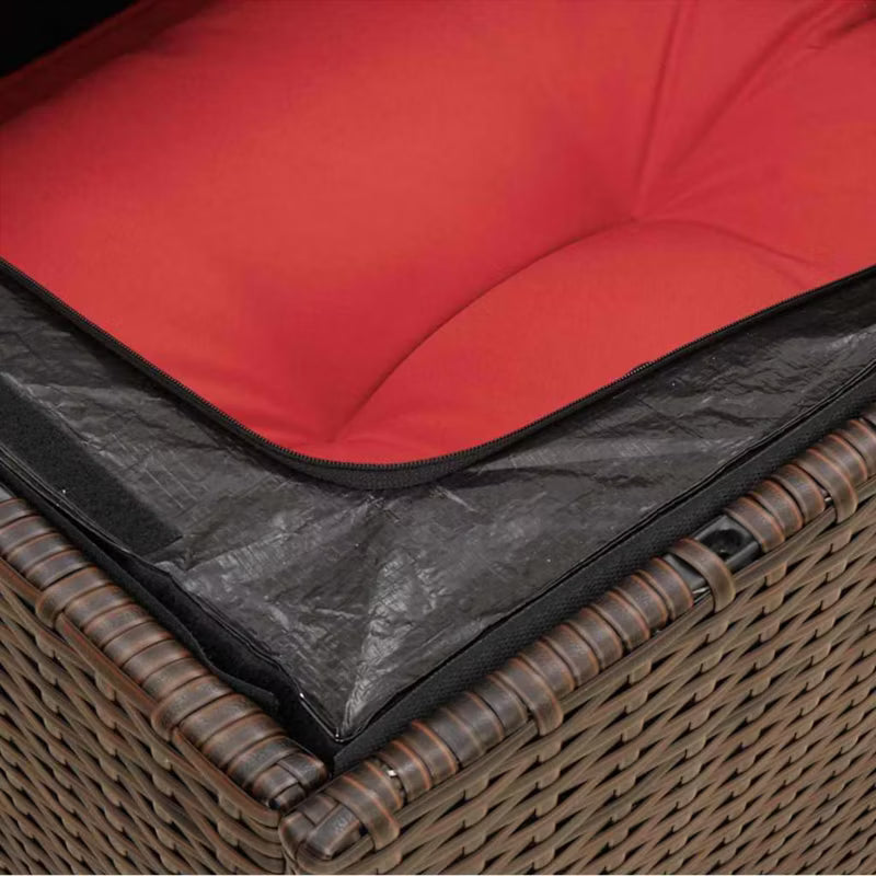 Havesofa 172x62 cm Brun Polykeg med Hynder WM-366241