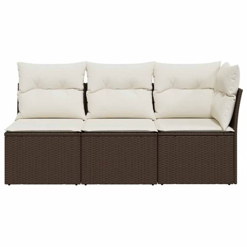 Havesofa 179x62 cm Brun med Hynder WM-366218