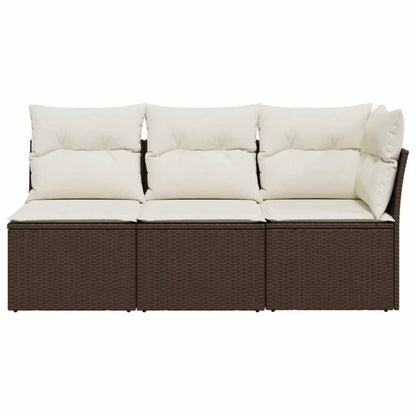 Havesofa 179x62 cm Brun med Hynder WM-366218