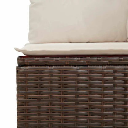 Havesofa 179x62 cm Brun med Hynder WM-366218