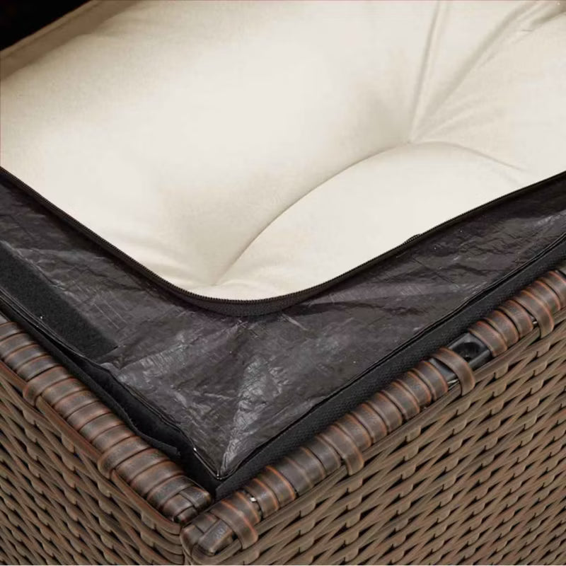 Havesofa 179x62 cm Brun med Hynder WM-366218