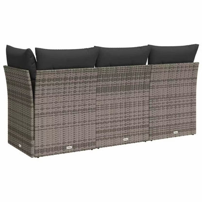 Havesofa 179x62 cm Grå Polyrattan