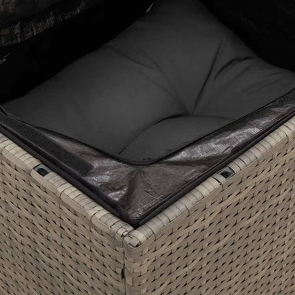 Havesofa 179x62 cm Grå Polyrattan