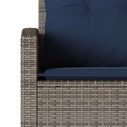 Havesofa 184x184 cm Grå Polybambus