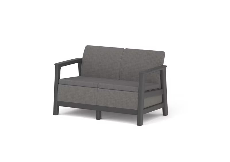 Havesofa 2-Personer 126x73 cm Grafit