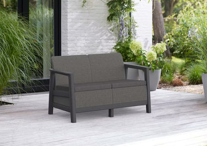 Havesofa 2-Personer 126x73 cm Grafit