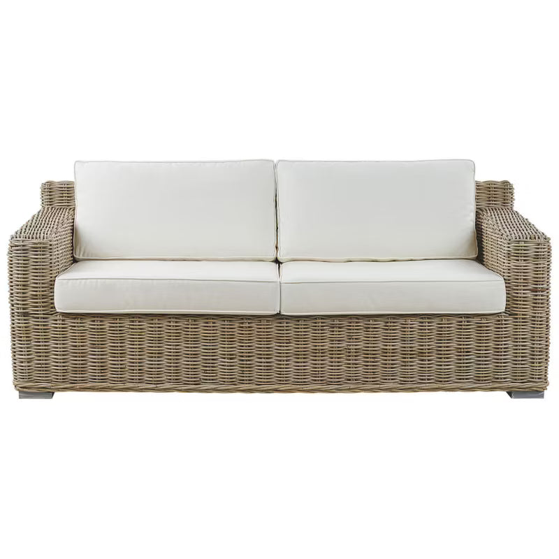 Havesofa 2-Personer Ardea Rattan Lys Brun