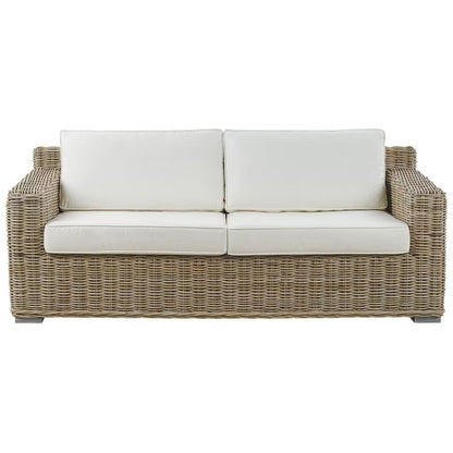 Havesofa 2-Personer Ardea Rattan Lys Brun