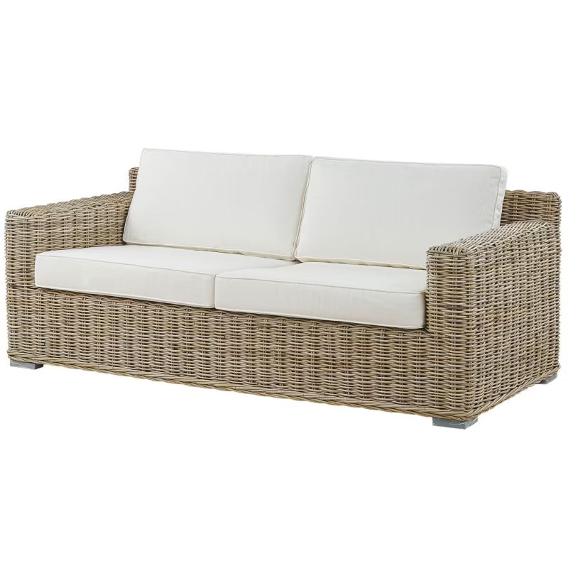Havesofa 2-Personer Ardea Rattan Lys Brun