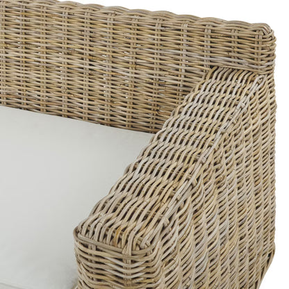 Havesofa 2-Personer Ardea Rattan Lys Brun