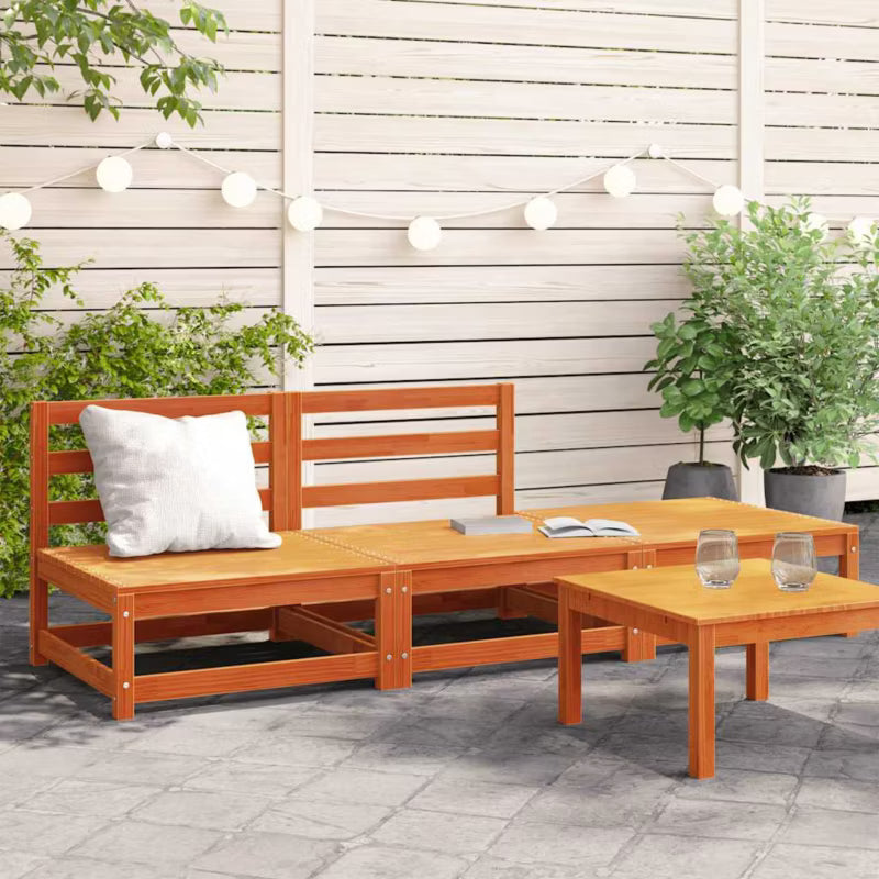 Havesofa 210x70 cm Brun Fyrretræ WM-837967