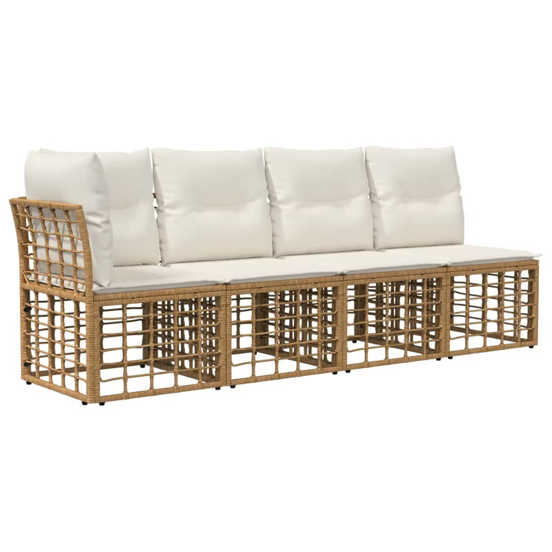 Havesofa 227x62 cm Brun Polykombination