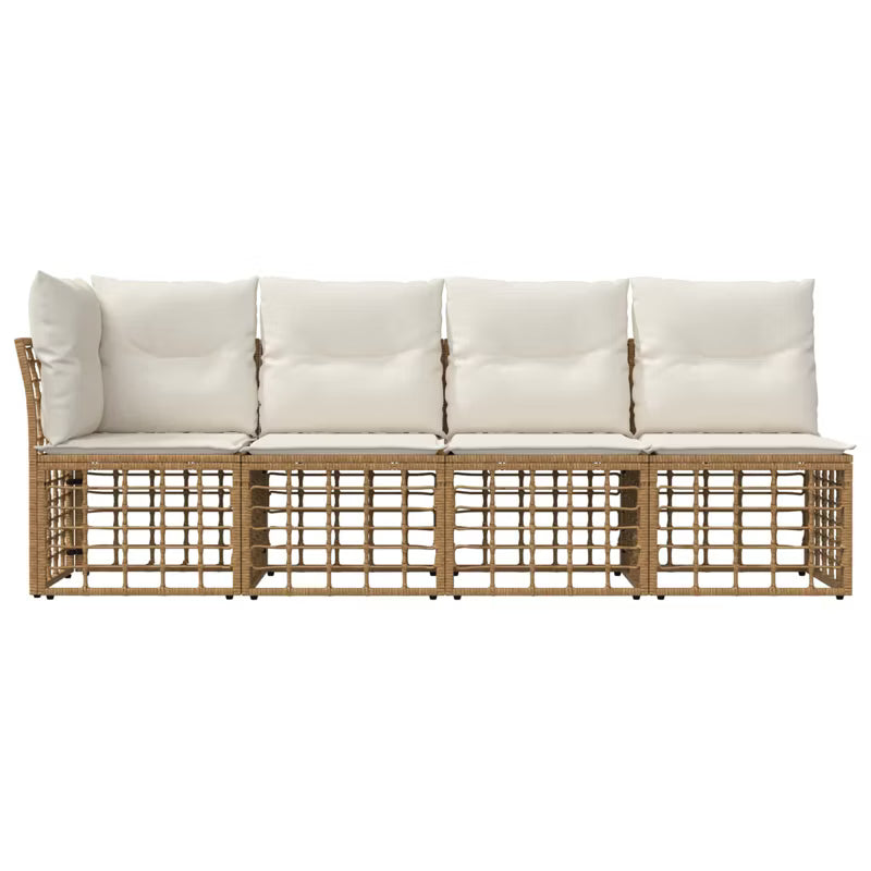 Havesofa 227x62 cm Brun Polykombination