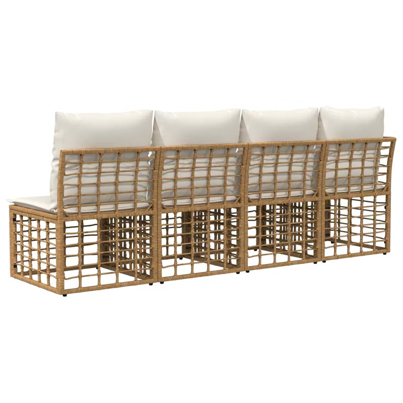 Havesofa 227x62 cm Brun Polykombination
