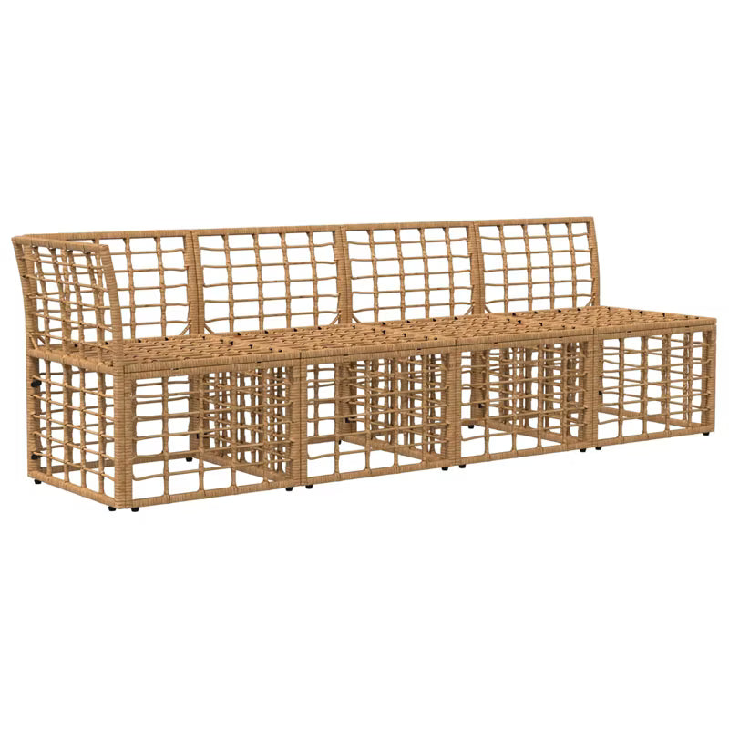 Havesofa 227x62 cm Brun Polykombination