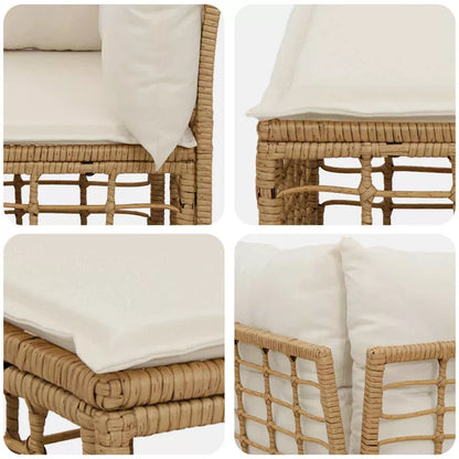 Havesofa 227x62 cm Brun Polykombination