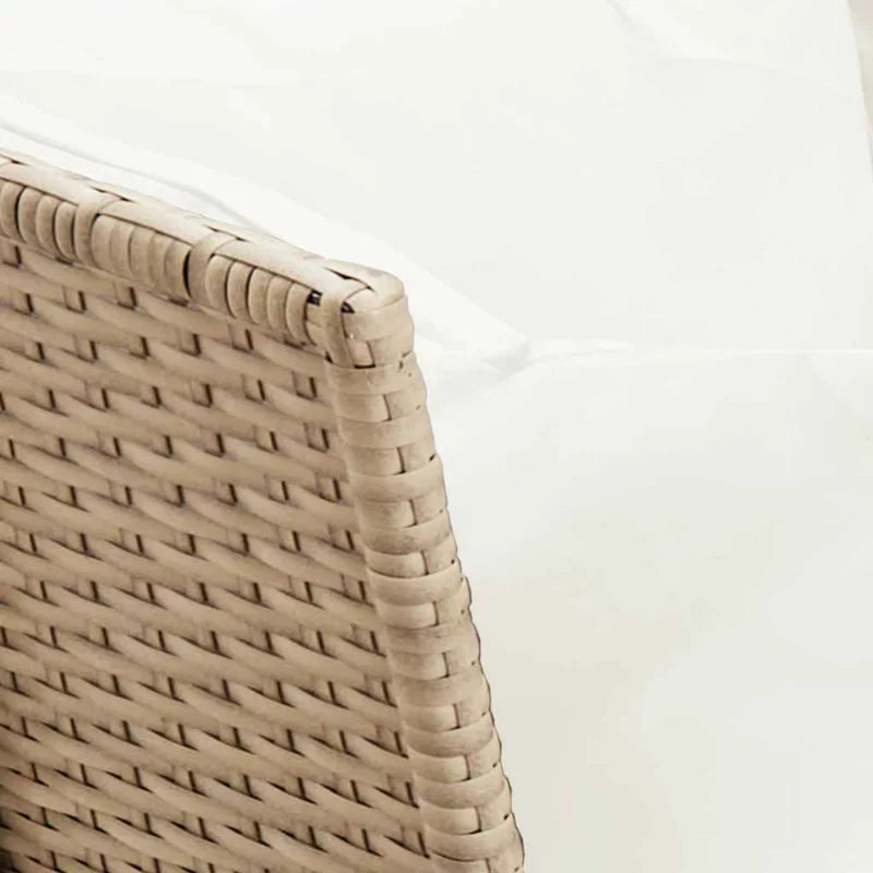 Havesofa 233x68,5 cm Beige Poly共享rattan med Hynder