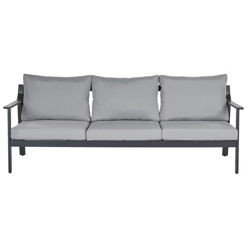 Havesofa 3-Personer Kiato 225x80 cm Mørkegrå Aluminium
