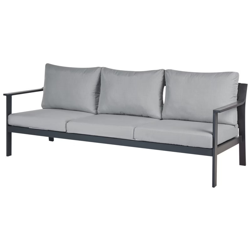 Havesofa 3-Personer Kiato 225x80 cm Mørkegrå Aluminium
