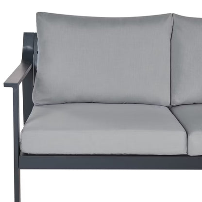 Havesofa 3-Personer Kiato 225x80 cm Mørkegrå Aluminium