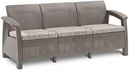 Havesofa 3-Personers 182x70 cm Cappuccino