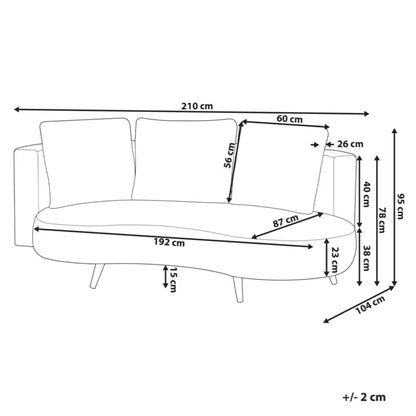 Havesofa 3-Personers 210x104 cm Beige