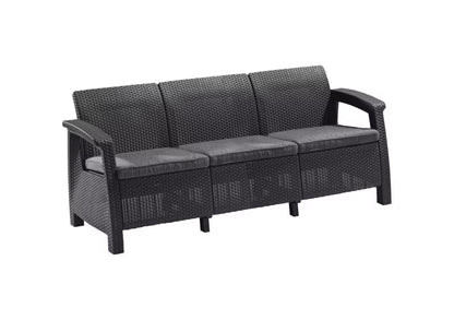 Havesofa 3-Personers Grafit