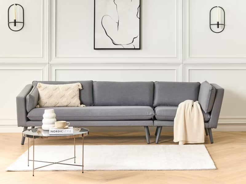 Havesofa 3-Personers LORETELLO 243x76 cm Grå