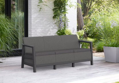 Havesofa 3-Personers Scandi Linea 182x73x78 cm Grå