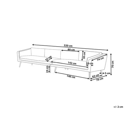 Havesofa 4-Personer Loretello 320x76 cm