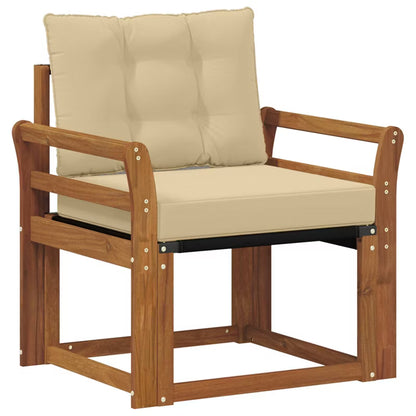 Havesofa 59x63 cm Akacietræ Brun med Hynder