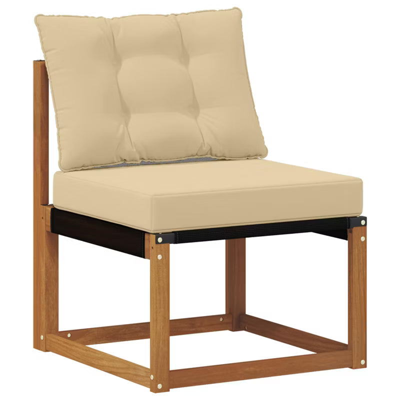 Havesofa 59x63 cm Akacietræ Brun med Hynder
