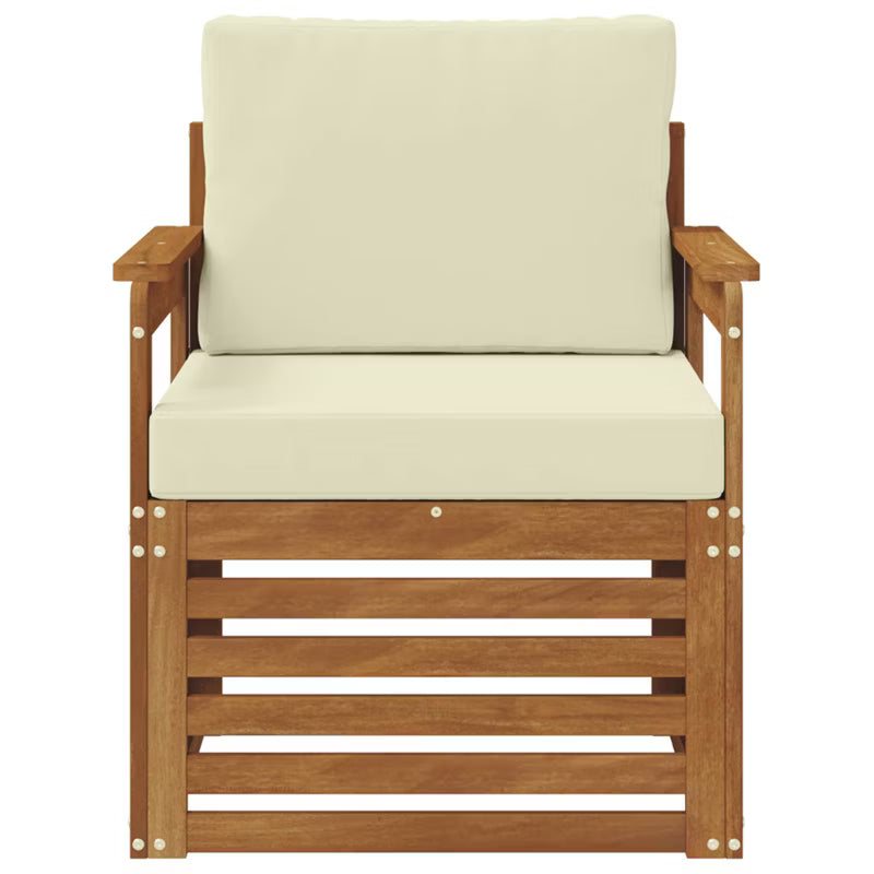Havesofa 59x63 cm Akacietræ Brun med Hynder