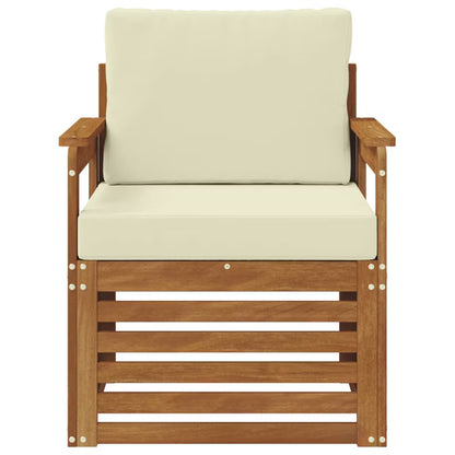 Havesofa 59x63 cm Akacietræ Brun med Hynder