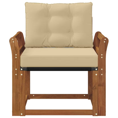 Havesofa 59x63 cm Akacietræ Brun med Hynder