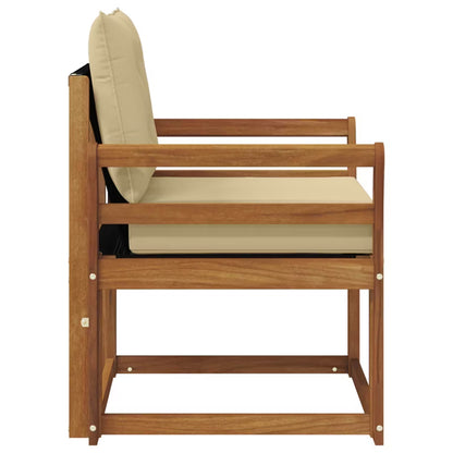Havesofa 59x63 cm Akacietræ Brun med Hynder