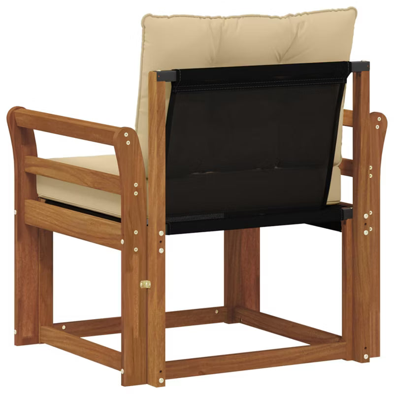 Havesofa 59x63 cm Akacietræ Brun med Hynder