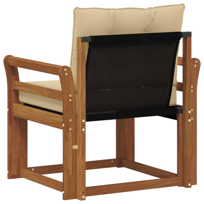 Havesofa 59x63 cm Akacietræ Brun med Hynder