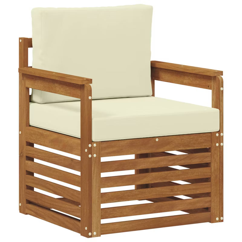 Havesofa 59x63 cm Akacietræ Brun med Hynder