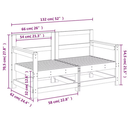 Havesofa 62x66x70,5 cm Brun 2 Stk.