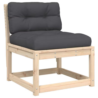 Havesofa 63,5x73 cm Træ Brun med Hynder 2 Stk.