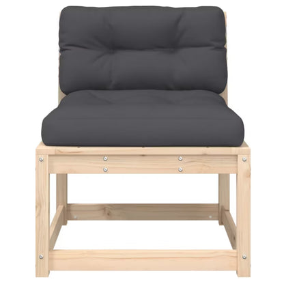Havesofa 63,5x73 cm Træ Brun med Hynder 2 Stk.