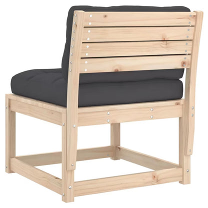 Havesofa 63,5x73 cm Træ Brun med Hynder 2 Stk.