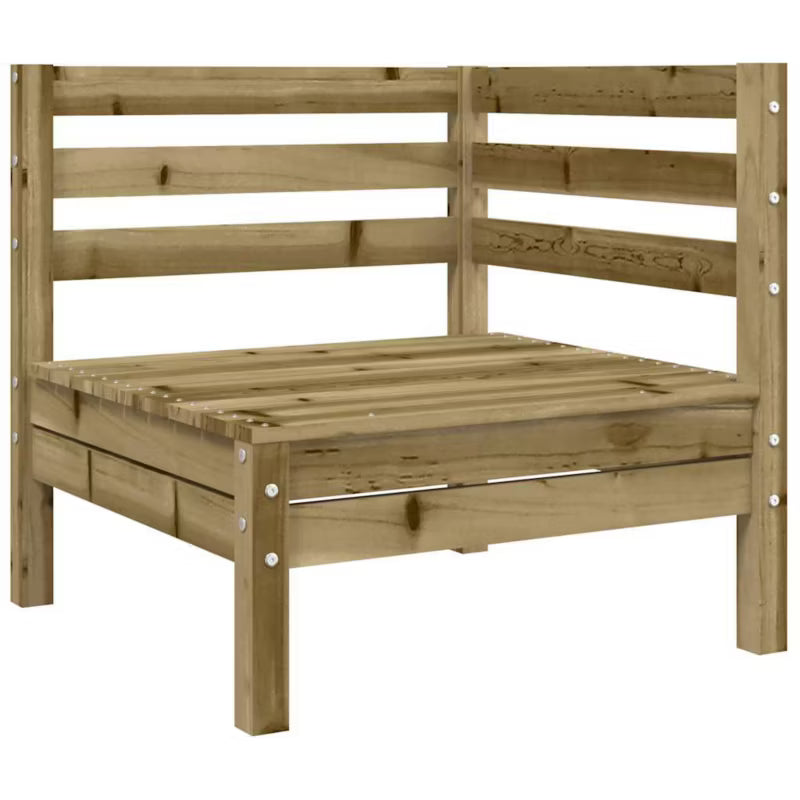 Havesofa 63x63 cm Fyrretræ Brun med Hynder