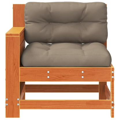Havesofa 69x62 cm Brun Fyrretræ med Hynder