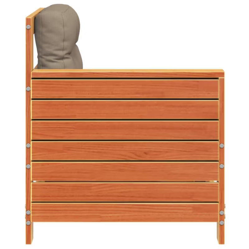 Havesofa 69x62 cm Brun Fyrretræ med Hynder